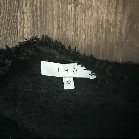 IRO Black Fringe Luxurious Black Jacket - Picture 8 of 13